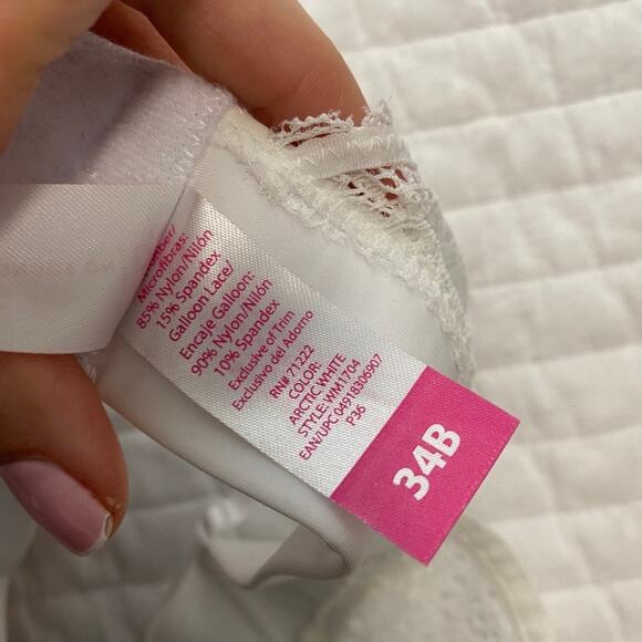 No Boundaries White Lace Bra Size 34B - Picture 5 of 5